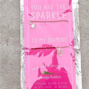 Lucky Feather Sterling Silver Necklace Set